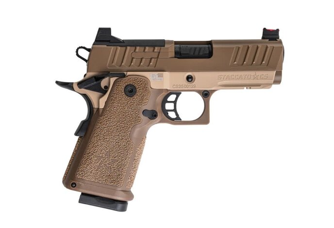 EMG Staccato CS Compact 2011 gas blowback airsoft pistol, master grip ,green gas