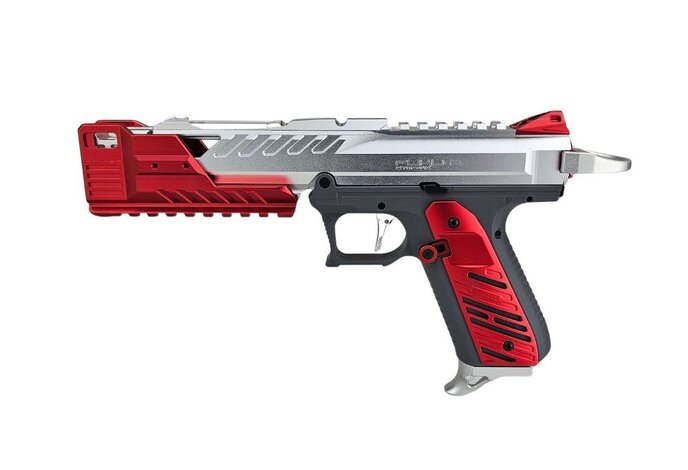 AEX Custom NINTENDO COPYRIGHT INFRINGMENT Action Army AAP-01 Gas Blowback Pistol Red / Silver / Gray