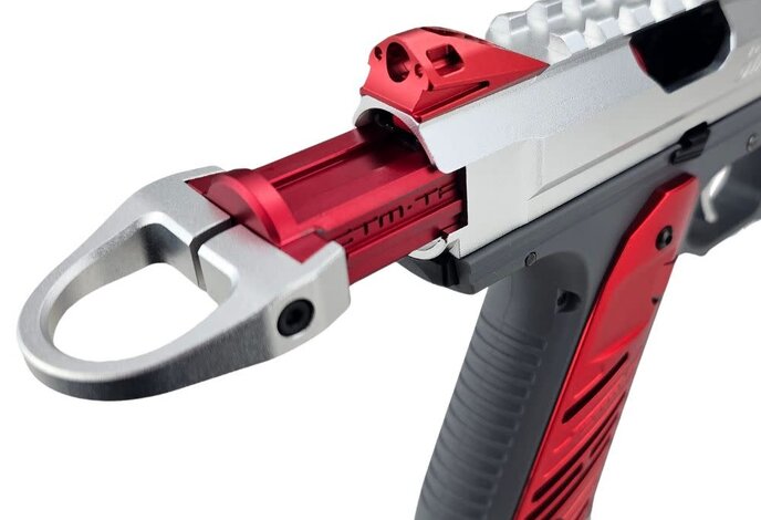 AEX Custom NINTENDO COPYRIGHT INFRINGMENT Action Army AAP-01 Gas Blowback Pistol Red / Silver / Gray