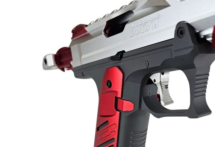 AEX Custom NINTENDO COPYRIGHT INFRINGMENT Action Army AAP-01 Gas Blowback Pistol Red / Silver / Gray