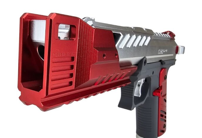 AEX Custom NINTENDO COPYRIGHT INFRINGMENT Action Army AAP-01 Gas Blowback Pistol Red / Silver / Gray