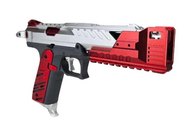 AEX Custom NINTENDO COPYRIGHT INFRINGMENT Action Army AAP-01 Gas Blowback Pistol Red / Silver / Gray