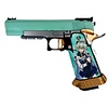 Airsoft Extreme AEX CUSTOM SUCROSE SIMP GAT Tokyo Marui Hi Capa 5.1 Gas Blowback Pistol, Teal/Orange