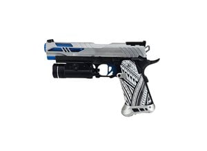 Airsoft Extreme AEX Custom OVER THE HORIZON Tokyo Marui Hi Capa 5.1 Gas Blowback Pistol Silver / Blue / Black
