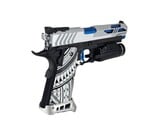 AEX Custom OVER THE HORIZON Tokyo Marui Hi Capa 5.1 Gas Blowback Pistol Silver / Blue / Black