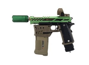 Tokyo Marui AEX Custom YGGDRASIL THE TREE OF LIFE Tokyo Marui Hi Capa 5.1 HPA Pistol Matcha Green / Brown/ Black