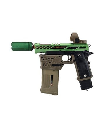 Tokyo Marui AEX Custom YGGDRASIL THE TREE OF LIFE Tokyo Marui Hi Capa 5.1 HPA Pistol Matcha Green / Brown/ Black