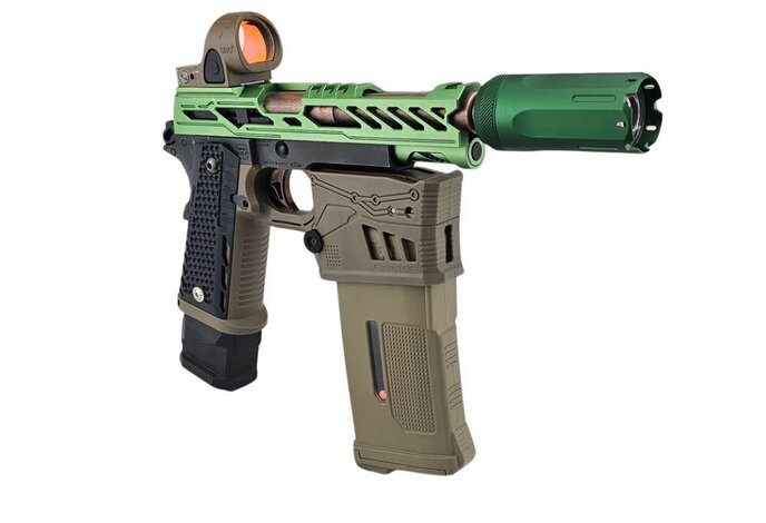 AEX Custom YGGDRASIL THE TREE OF LIFE Tokyo Marui Hi Capa 5.1 HPA Pistol Matcha Green / Brown/ Black