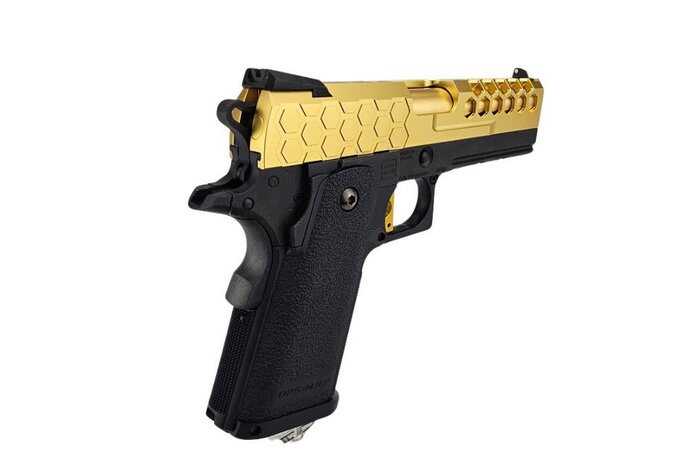 AEX Custom HONEY BUN Tokyo Marui Hi Capa 4.3 Gas Blowback Pistol Gold / Black