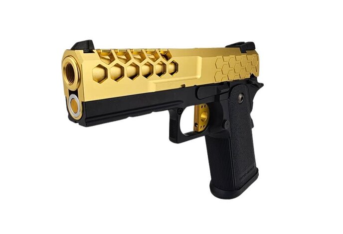 AEX Custom HONEY BUN Tokyo Marui Hi Capa 4.3 Gas Blowback Pistol Gold / Black