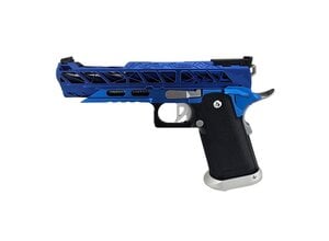 Airsoft Extreme AEX Custom PLAYER TWO Tokyo Marui Hi Capa 5.1 Gas Blowback Pistol Blue / Black / Silver