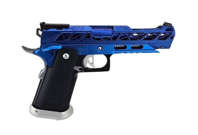 AEX Custom PLAYER TWO Tokyo Marui Hi Capa 5.1 Gas Blowback Pistol Blue / Black / Silver