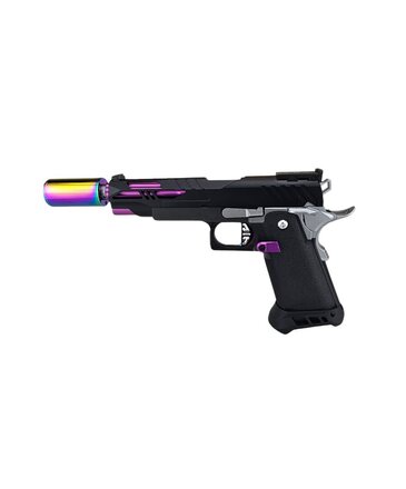 Airsoft Extreme AEX Custom UBE COOKIES AND CREAM Tokyo Marui Hi Capa 5.1 Gas Blowback Pistol Black / Purple / Silver