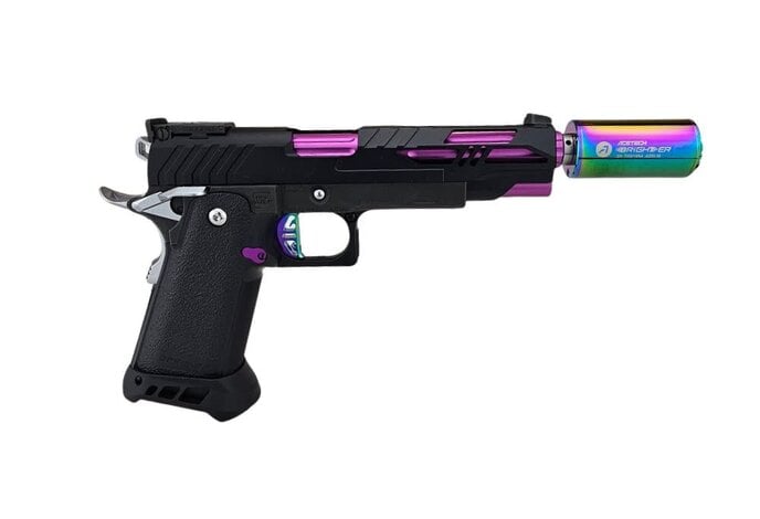 AEX Custom UBE COOKIES AND CREAM Tokyo Marui Hi Capa 5.1 Gas Blowback Pistol Black / Purple / Silver