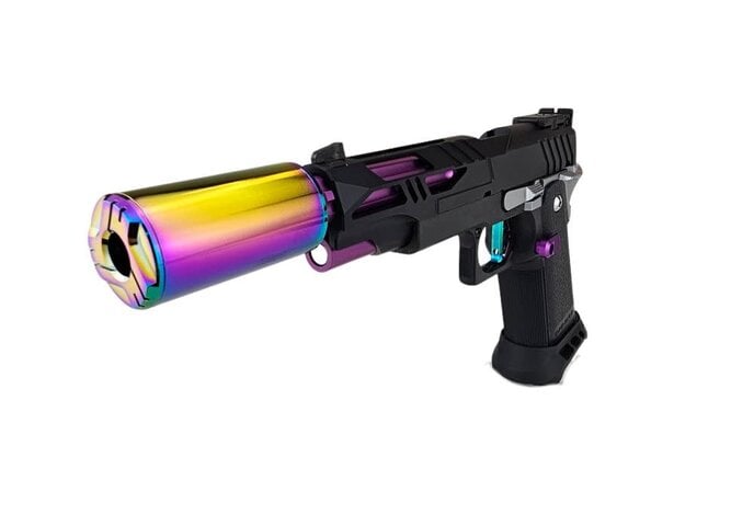 AEX Custom UBE COOKIES AND CREAM Tokyo Marui Hi Capa 5.1 Gas Blowback Pistol Black / Purple / Silver