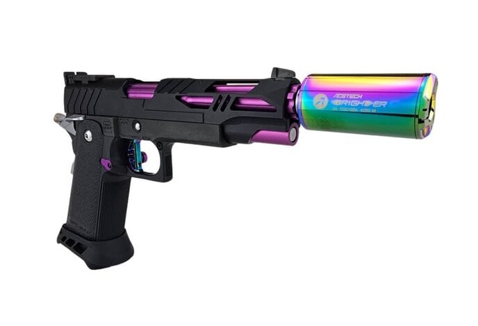AEX Custom UBE COOKIES AND CREAM Tokyo Marui Hi Capa 5.1 Gas Blowback Pistol Black / Purple / Silver