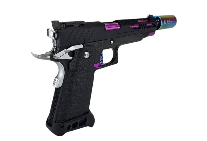 AEX Custom UBE COOKIES AND CREAM Tokyo Marui Hi Capa 5.1 Gas Blowback Pistol Black / Purple / Silver