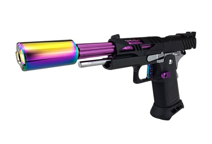 AEX Custom UBE COOKIES AND CREAM Tokyo Marui Hi Capa 5.1 Gas Blowback Pistol Black / Purple / Silver