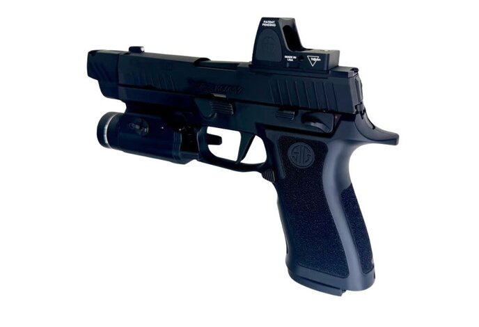 AEX Custom WATER MOCCASIN Sig Sauer P320 Xcarry Gas Blowback Pistol Black