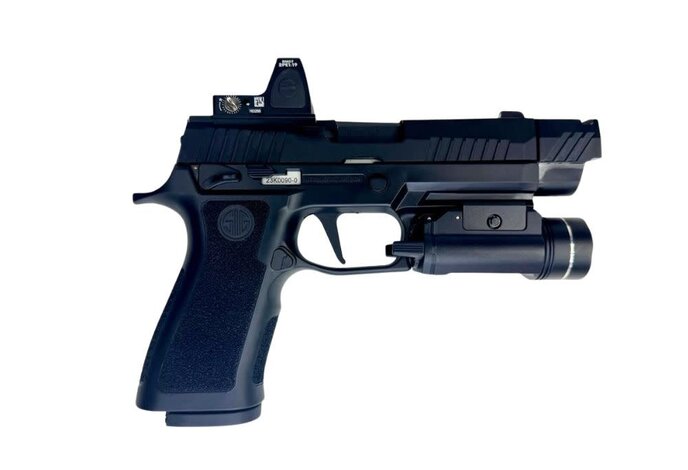 AEX Custom WATER MOCCASIN Sig Sauer P320 Xcarry Gas Blowback Pistol Black