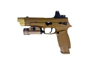 Airsoft Extreme AEX Custom COPPERHEAD Sig Sauer P320 M17 Gas Blowback Pistol Tan