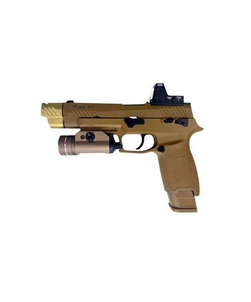 Airsoft Extreme AEX Custom COPPERHEAD Sig Sauer P320 M17 Gas Blowback Pistol Tan