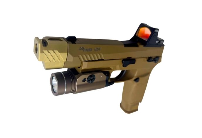 AEX Custom COPPERHEAD Sig Sauer P320 M17 Gas Blowback Pistol Tan