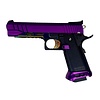 Airsoft Extreme AEX Custom Ultraviolet Hi Capa 5.1 Gas Blowback Pistol Rainbow / Black / Purple