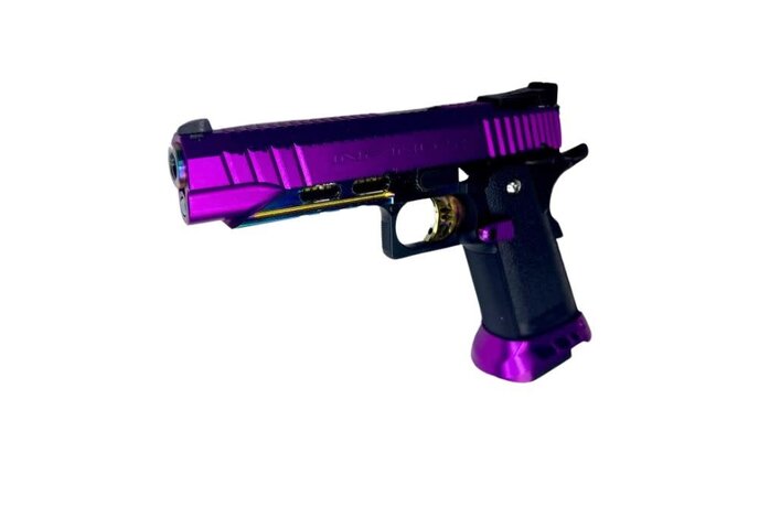 AEX Custom Ultraviolet Hi Capa 5.1 Gas Blowback Pistol Rainbow / Black / Purple