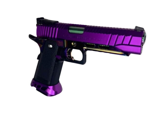 AEX Custom Ultraviolet Hi Capa 5.1 Gas Blowback Pistol Rainbow / Black / Purple