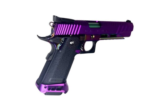 AEX Custom Ultraviolet Hi Capa 5.1 Gas Blowback Pistol Rainbow / Black / Purple