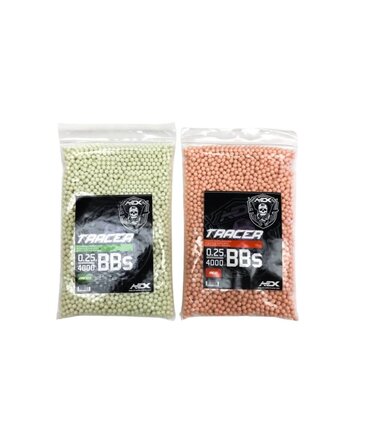 Airsoft Extreme AEX 0.25g 4000ct 6mm Airsoft Tracer BBs