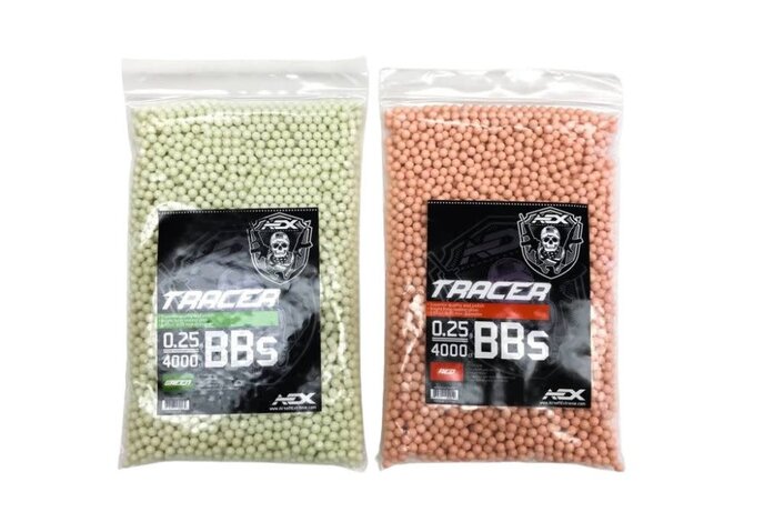 AEX 0.25g 4000ct 6mm Airsoft Tracer BBs