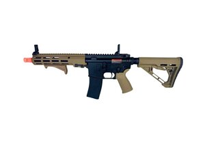 Airsoft Extreme AEX Custom Dust Reaper Classic Army URGI MWS 10" Gas Blowback Rifle, Black/tan