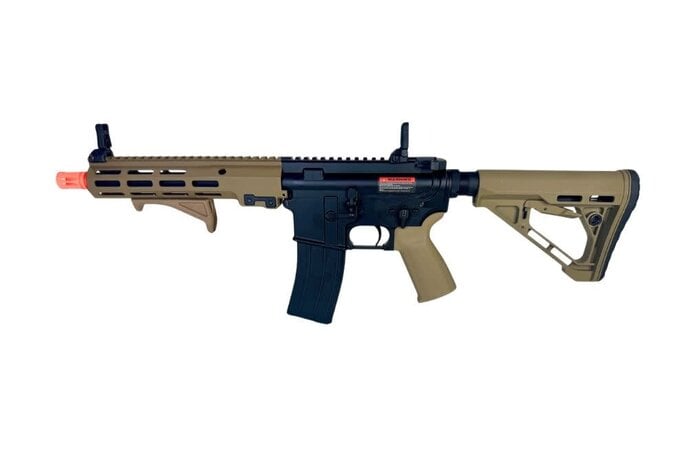 AEX Custom Dust Reaper Classic Army URGI MWS 10" Gas Blowback Rifle, Black/tan