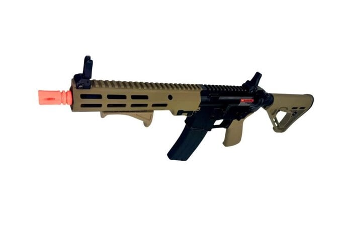AEX Custom Dust Reaper Classic Army URGI MWS 10" Gas Blowback Rifle, Black/tan