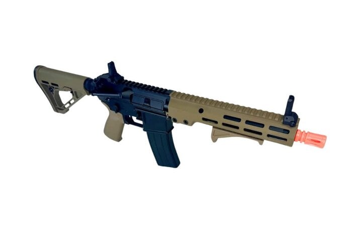 AEX Custom Dust Reaper Classic Army URGI MWS 10" Gas Blowback Rifle, Black/tan