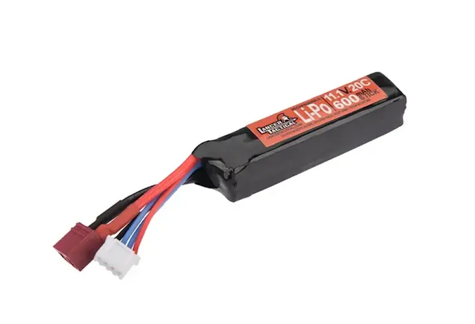Lancer Tactical 11.1v 600mAh 20C PDW Stick Lipo Battery Deans Connector
