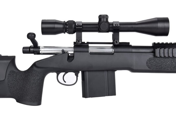 Well MB4417B M40A5 460 fps sniper rifle, black