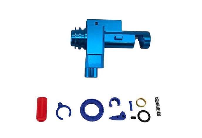M4 aluminum rotary hop up unit, blue