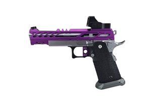 Tokyo Marui AEX Custom PURPLE REIGN Tokyo Marui Hi Capa 5.1 Gas Blowback Pistol, Purple/Silver/Black