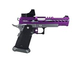 AEX Custom PURPLE REIGN Tokyo Marui Hi Capa 5.1 Gas Blowback Pistol, Purple/Silver/Black