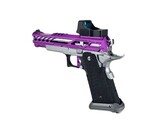 AEX Custom PURPLE REIGN Tokyo Marui Hi Capa 5.1 Gas Blowback Pistol, Purple/Silver/Black