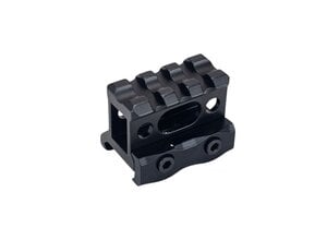 Airsoft Extreme Skeletonized 3 slot 1" riser mount, black