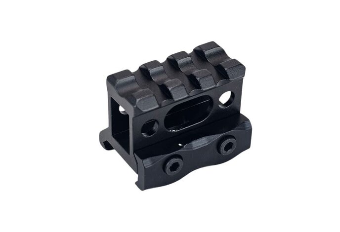 Skeletonized 3 slot 1" riser mount, black