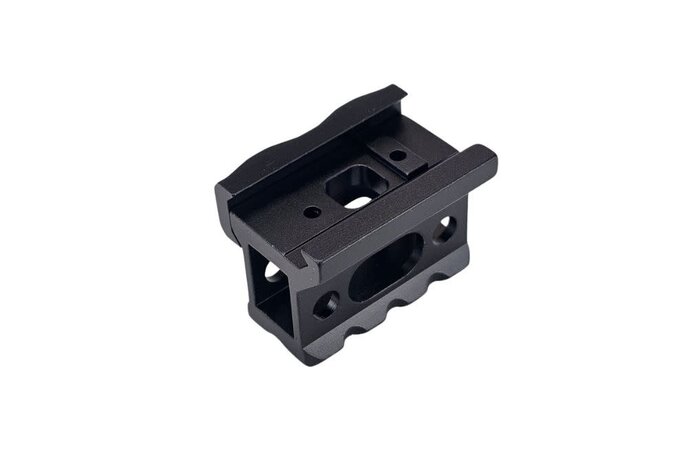 Skeletonized 3 slot 1" riser mount, black