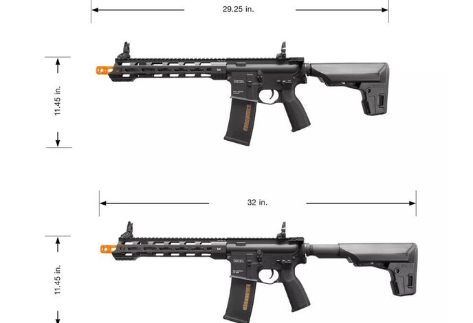 KWA T10 Mod 1 SBR M-LOK AEG 2.5+ Black
