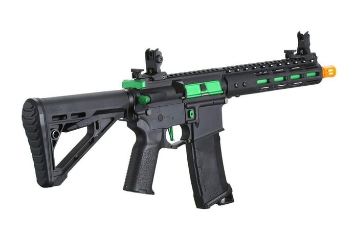 Lancer Tactical Gen 3 ZION ETU Archon 9" M-LOK M4 Airsoft Rifle w/ Delta Stock (Black & Green)