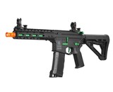 Lancer Tactical Gen 3 ZION ETU Archon 9" M-LOK M4 Airsoft Rifle w/ Delta Stock (Black & Green)