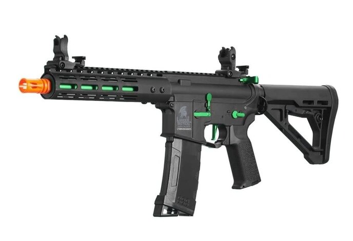 Lancer Tactical Gen 3 ZION ETU Archon 9" M-LOK M4 Airsoft Rifle w/ Delta Stock (Black & Green)